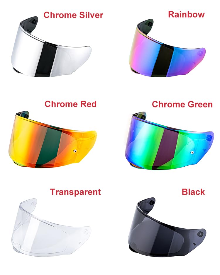 VCOROS Motorcycles Helmet Visor Shield Replacement For LS2 Assault/Rapid/Stream Outer Face Shield Street Motorcycle Helmet (Chrome Silver) - Image 4
